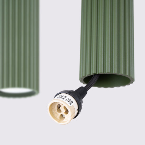 Sollux Lighting Hanglamp KARBON 4L olijfgroen - 81x5x120cm