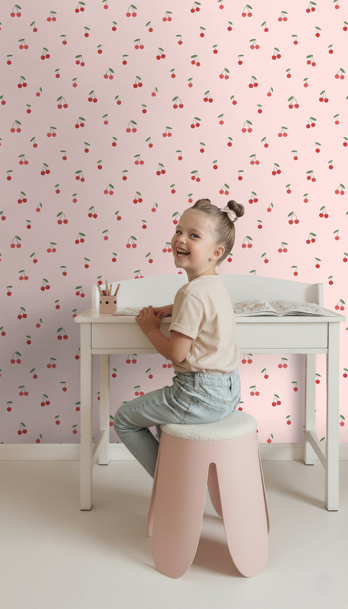 ESTAhome behang kersen roze en rood - 50 x 900 cm - 131651