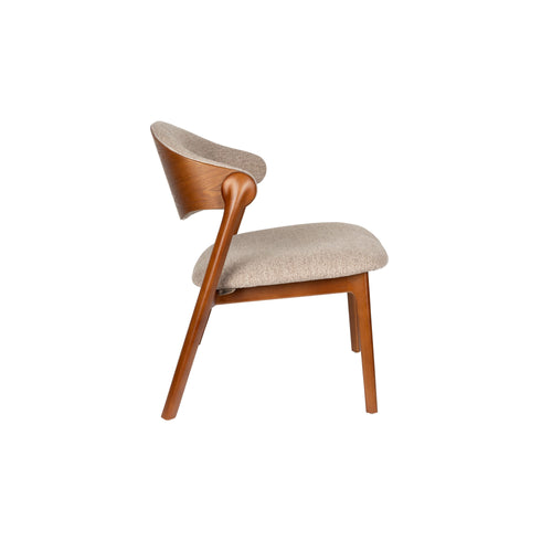 Dutchbone Babington Fauteuil Walnoot - Bruin - vtwonen shop