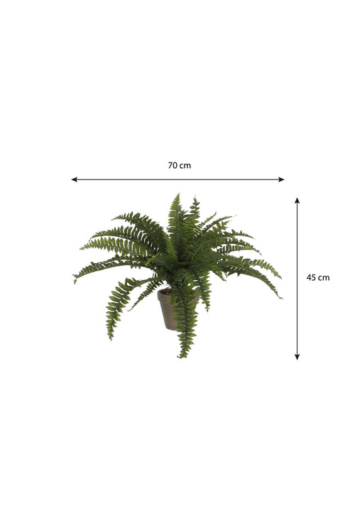 Mica Decorations Varen Kunstplant in Bloempot Stan - H40 x Ø70 cm - Groen