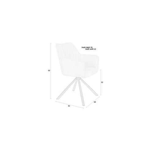 Housecraft Living Kodak Eetkamerstoelen Armleuning Beige - Set van 2