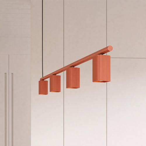 Sollux Lighting Kroonluchter RAYO 4 rode oker - 122x6x208cm