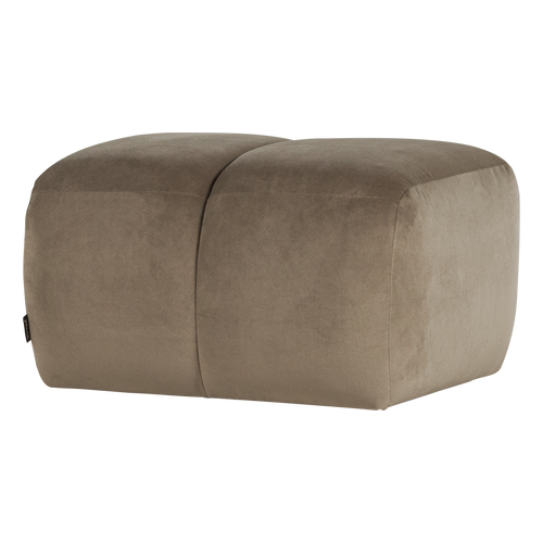WOOOD poef Mojo - Velvet - Khaki - 45x84x64