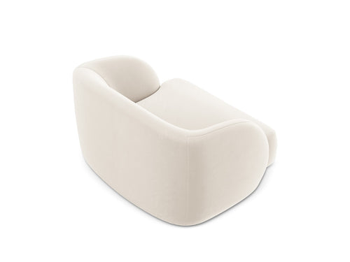 Micadoni Fauteuil Miley flueel, lichtbeige - 90x103x70cm