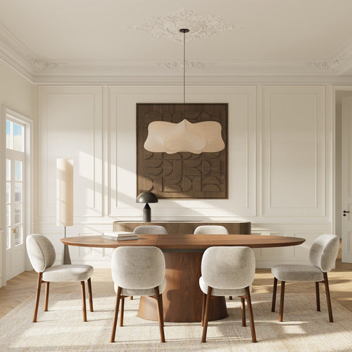 Premium Interiors - Set van 2 stoelen MOKA - fluweel met structuur taupe beige 47cm