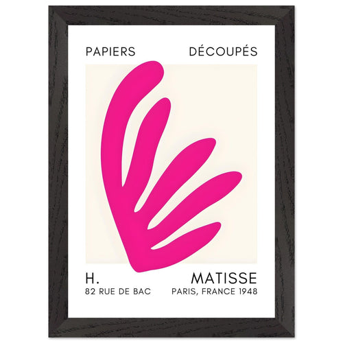 Artfulprints Poster met Lijst Matisse – Aquatic impression pink   - A4 21x29.7 cm - Roze