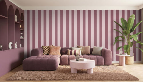 ESTAhome behang strepen mauve paars - 50 x 900 cm - 131967
