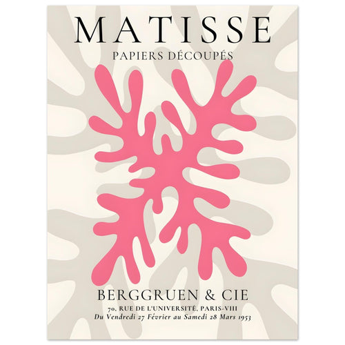 Artfulprints  Matisse – Pink coral   poster 30x40 cm
