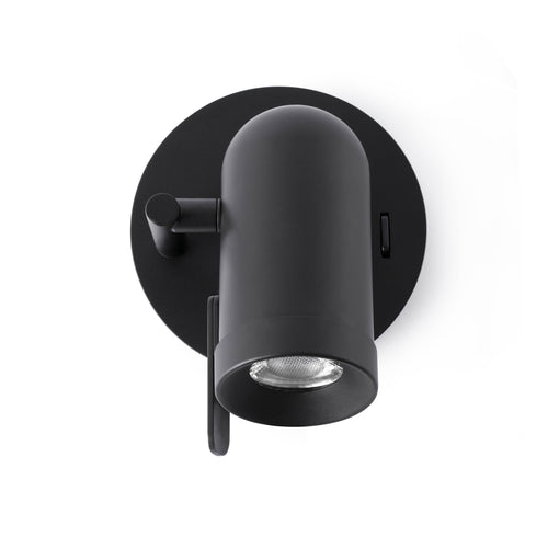 Faro Orleans - 1 Light Indoor Verstelbare Wandspot Zwart, GU10