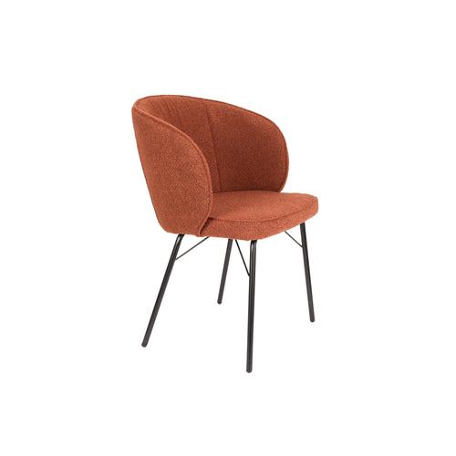 Housecraft Living Joa Eetkamerstoelen Bouclé Terra - Set van 2 - vtwonen shop