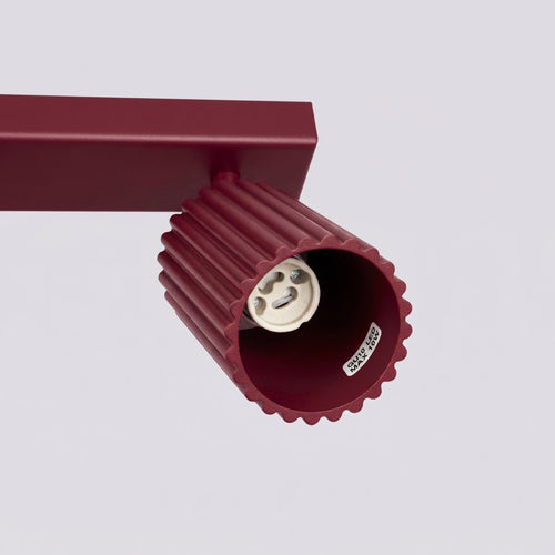 Sollux Lighting Plafondlamp KARBON 2 bordeaux - 30x6,5x16,5cm