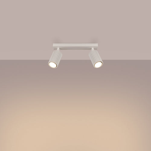 Sollux Lighting Plafondlamp KARBON 2 beige - 30x6,5x16,5cm