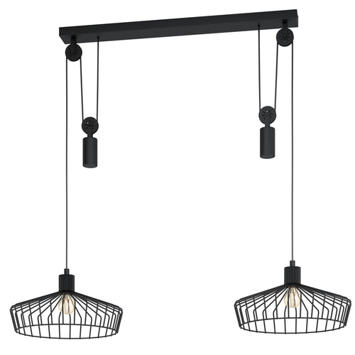 EGLO hanglamp Winkworth - e27 - ø 50 cm - zwart - vtwonen shop