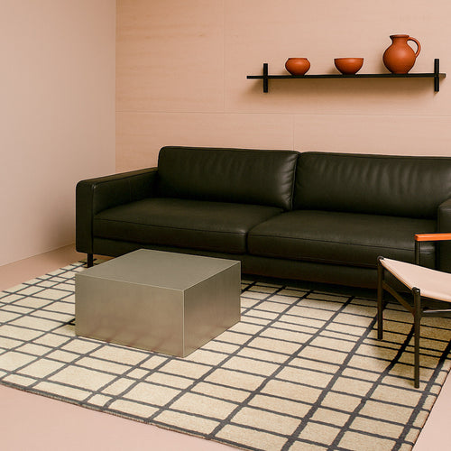 Lola&Moi vloerkleed Creamy Black - grijs -140x200cm - vtwonen shop