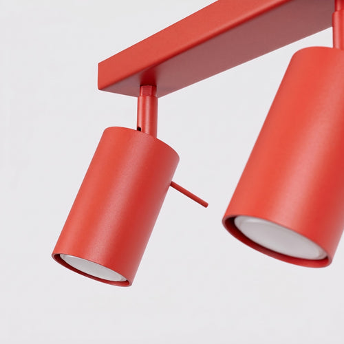 Sollux Lighting Plafondlamp RING 6L rood - 118x6x16cm