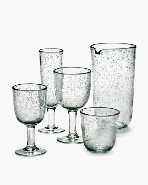 Serax rode wijnglas transparant met luchtbellen Pure - vtwonen shop