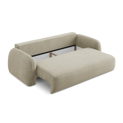 LaMiaSofa 3-zits slaapbank Amalfi - chenille stof - beige - 250x112x90