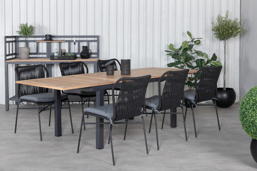 Rebellenclub Rechthoekige Tuintafel Castor - 152 x 90Ê cm - Zwart - vtwonen shop