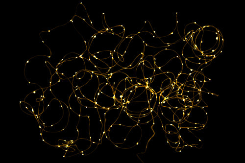 J-Line slinger Draad 300Led 30M - kunststof - zilver - warm wit - LED lichtjes - vtwonen shop