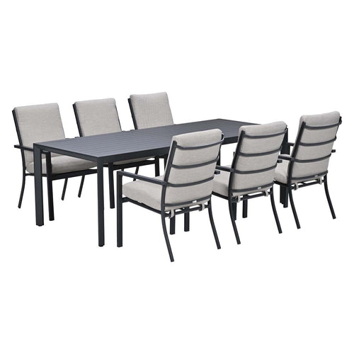 Garden Impressions Tuinset Senja 7-delig sandstone - Kasper tuintafel 220x93 cm