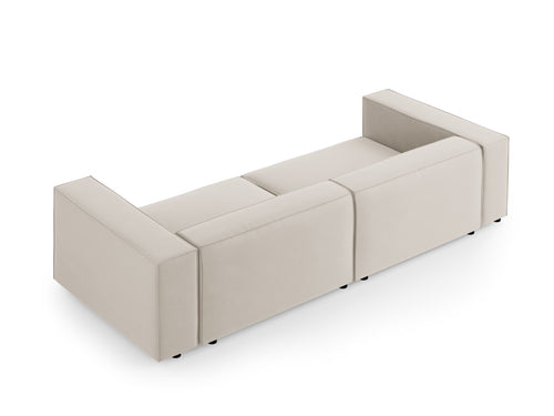 Cosmopolitan Design Bank Arendal 4-zits, flueel, ecru - 102x244x70cm