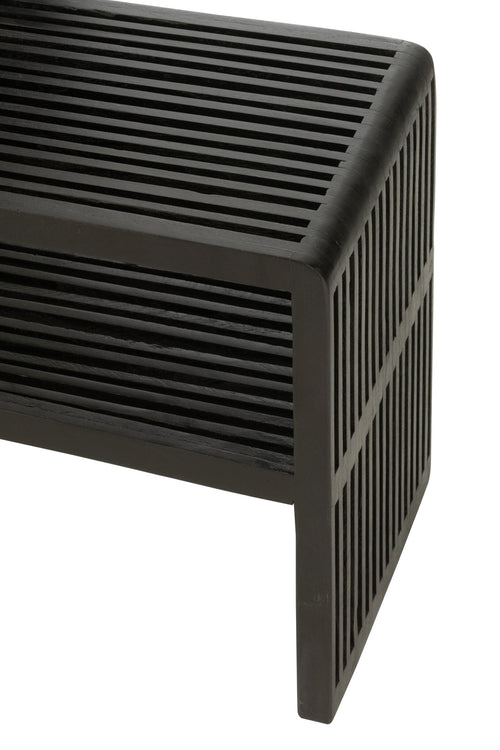 J-Line console Met Schap - hout - zwart - 2 stuks