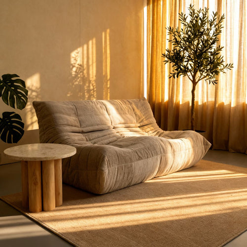 Giga Meubel 2-Zits Bank Bear - Taupe Stof - 168x100x69cm