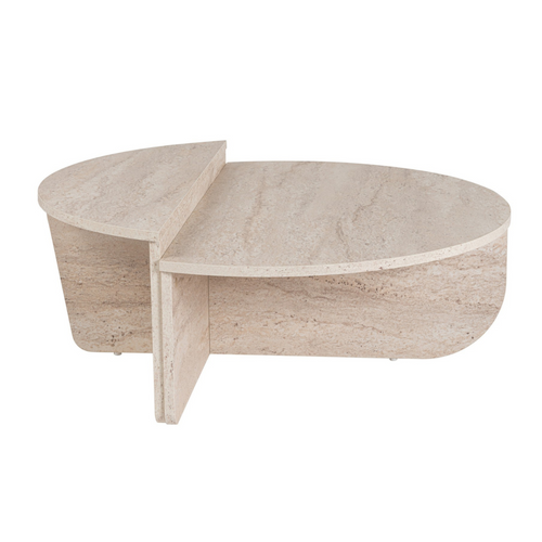Calicosy - ORION Set van 2 salontafels - Licht hout - 90x90x35 cm
