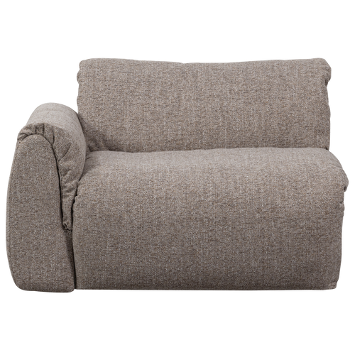 WOOOD 1-zits met arm links Baggy - Geweven Stof - Bruin - 81x114x101 - vtwonen shop