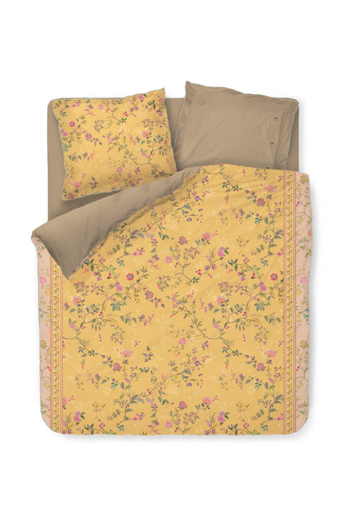 Pip Studio Dekbedovertrek Bodhi Flower - 260 x 200/220 cm - Geel