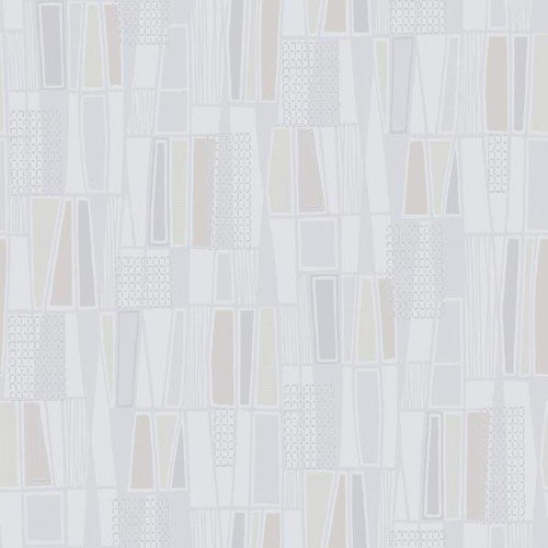Borastapeter behang geometrische vormen grijs en beige - 53 cm x 10.05 m - 660038 - vtwonen shop