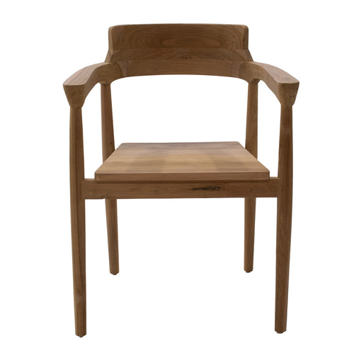 DÉJA Living Eetkamerstoel Hazel - Teakhout - Naturel - Set van 2 - vtwonen shop