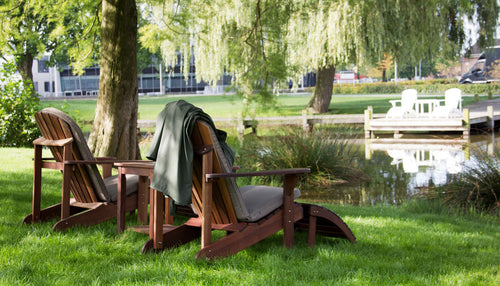 MaximaVida adirondack tuinstoel met voetenbankje Toronto geolied - uit exclusief mahoniehout - vtwonen shop