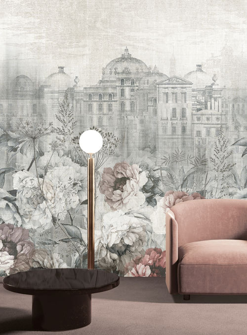 Masureel behang bloemen grijs - 53 cm x 10.05 m - 630627 - vtwonen shop