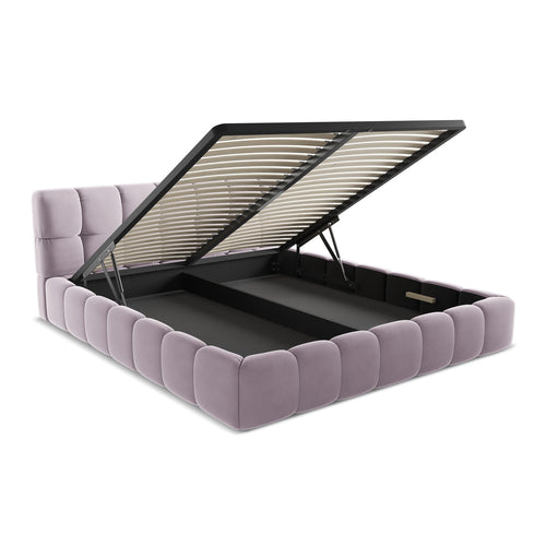 LaMiaSofa Bed met opbergruimte Roma - velours - lavendel - 200x228x82