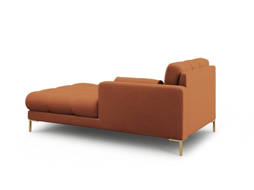 Cosmopolitan Design rechter chaise longue Bali structurele stof, baksteen - 185x102x75cm