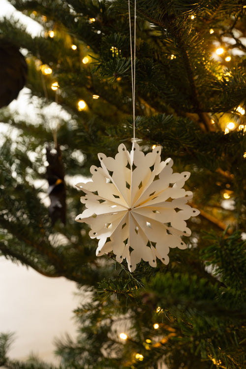vtwonen - Kerststerren - Papier - Ivoor - 10 cm - Set van 9