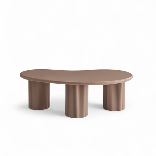 Furnhouse salontafel set Wave - Mokkamousse - Ø 50/130 cm