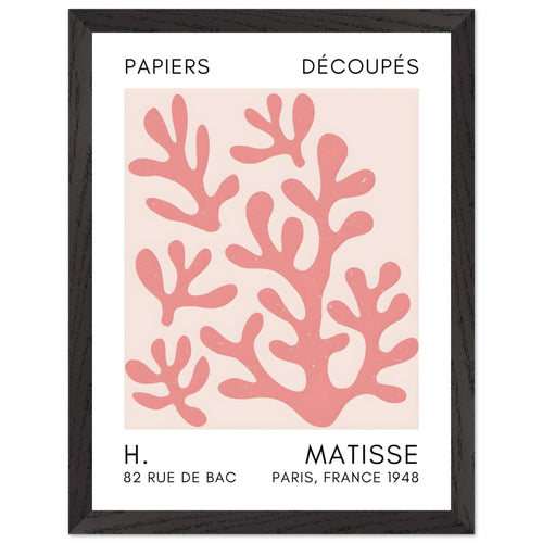 Artfulprints Poster met Lijst Matisse – Coral shadows taupe   - 30x40 cm - Taupe