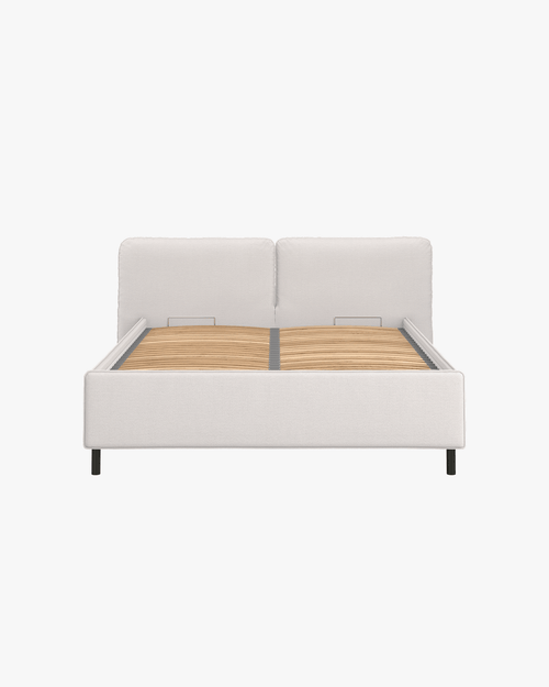 noo.ma Melu gestoffeerd bed 160x200 Cloud Beige - tijdloos design