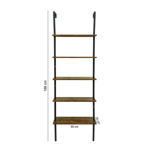 FurniLux 5-Laags Wand gemonteerde Opbergladder - 60x30x186cm - vtwonen shop