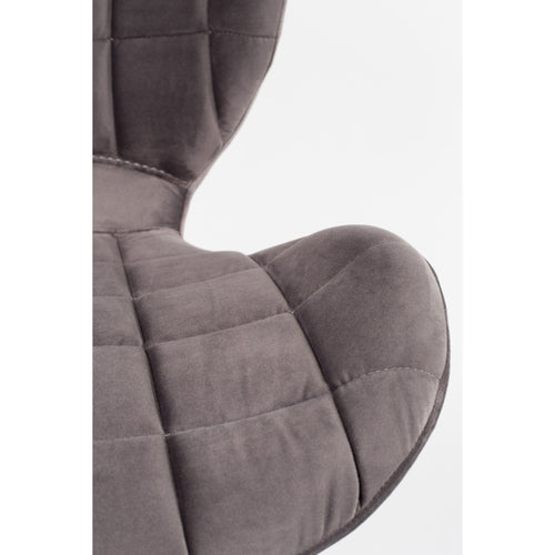Zuiver OMG Velvet Eetkamerstoelen  Grijs - Set van 2 - vtwonen shop