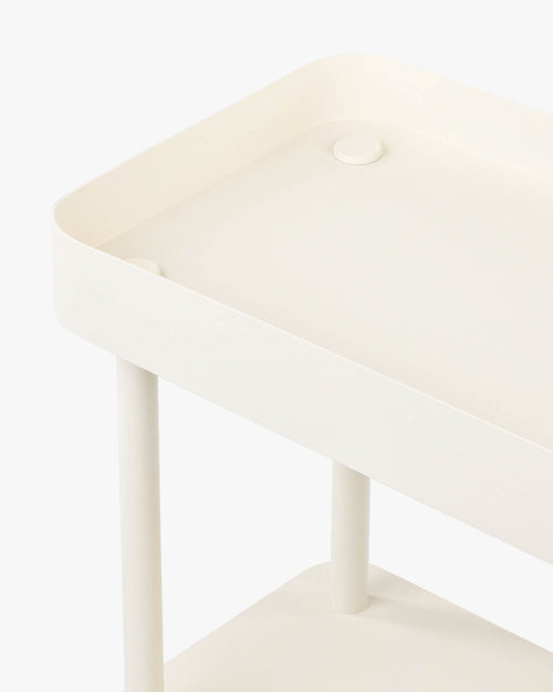 noo.ma Nolle Console 2-tier, metalen console 60 x 30 x 57,5 cm - Piazza Beige