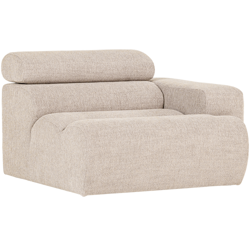 WOOOD 1-zits element bank arm rechts Novi - Polyester - Naturel - 86x109x113