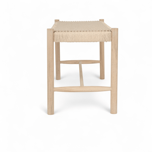 Furnhouse bankje Shine - Witte olie - Papiergaren - 36x90x45