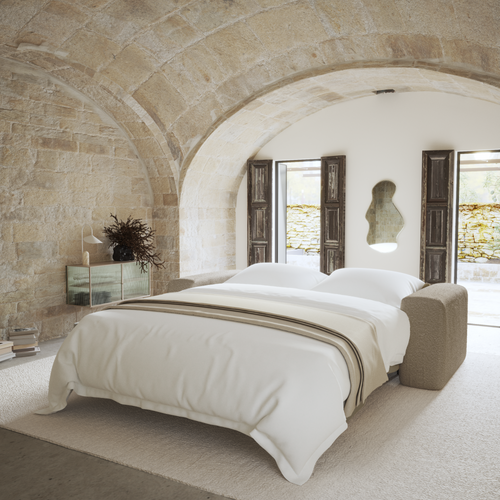 Sia Home - Rechte bank MYRA - Bouclette stof - Mol - 234cm - vtwonen shop