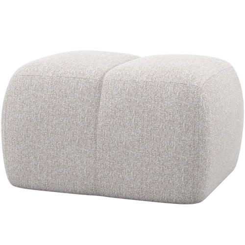 WOOOD poef Mojo - Bouclé - Ecru Melange - 45x84x64 - vtwonen shop