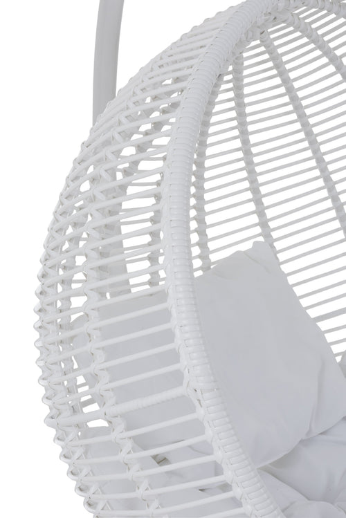 J-Line hangstoel Rond - staal - wit