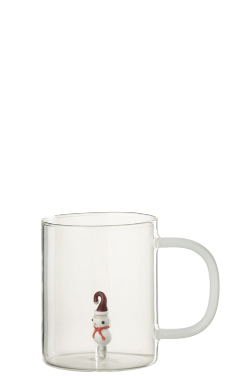 J-Line drinkglas sneeuwpop - glas - mix - vtwonen shop