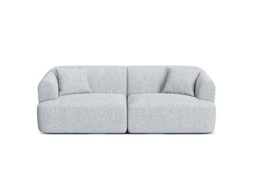 Cosmopolitan Design Modulaire bank Campi 3-zits, structurele stof lichtgrijs - 90x220x70cm